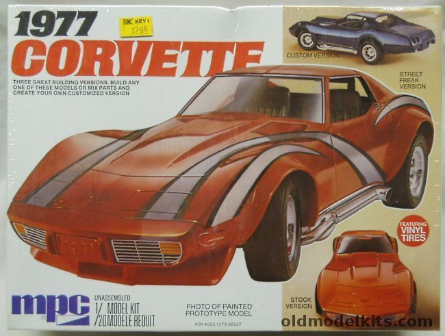 MPC 1/20 1977 Chevrolet Corvette - Stock / Street Freak / Custom Version, 1-7730 plastic model kit